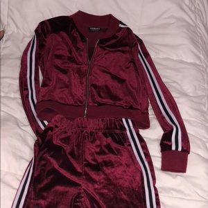 Velour sweat suit